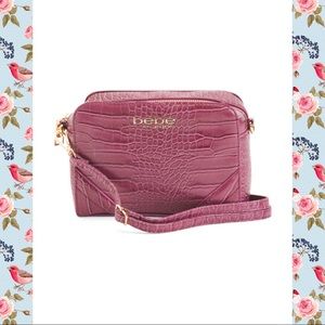 Bebe Plum Croc Embossed Crossbody 🆕